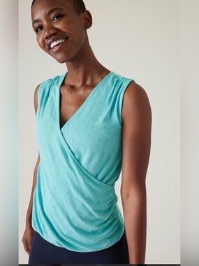 Athleta Breezy Tank Wrap Top
